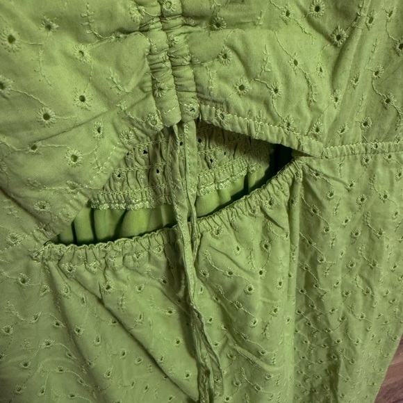 Green Ruffle Strap Dress - Picture 6 of 6